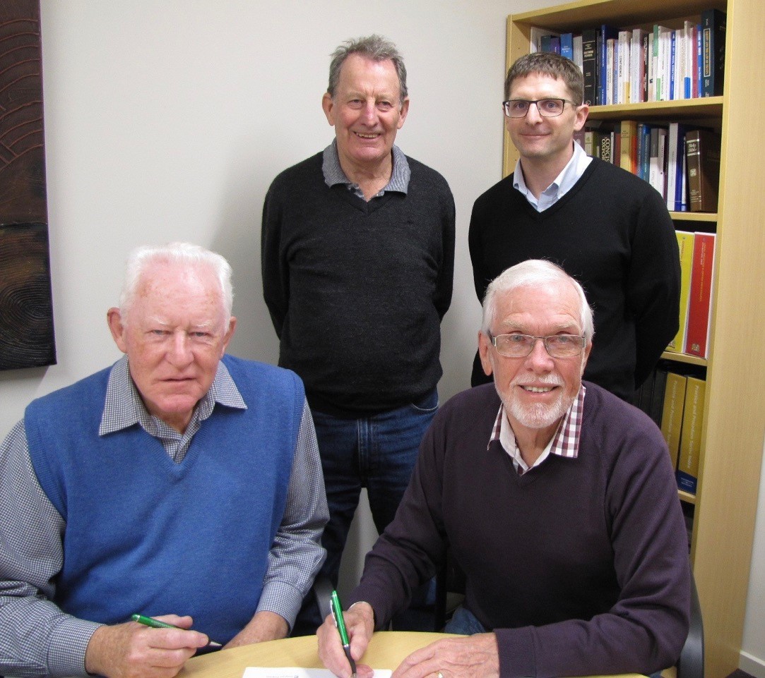Our Presdident, Brian Pender signing the new lease